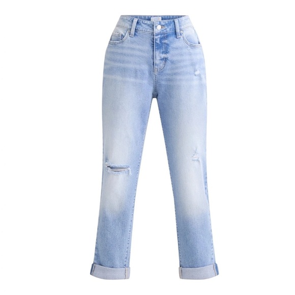 Time and Tru Women's Mid-Rise Boyfriend Jeans, 26" Inseam, Size 20, Relaxed Fit - Picture 4 of 5